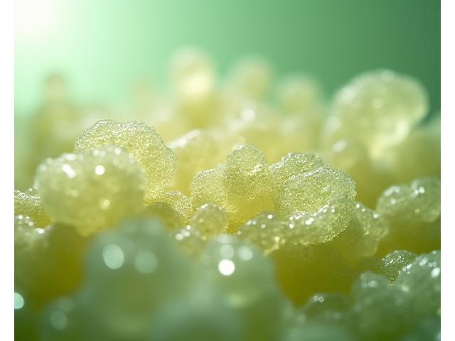 植物の葉や茎から抽出されたバイオプラスチックの顕微鏡画像